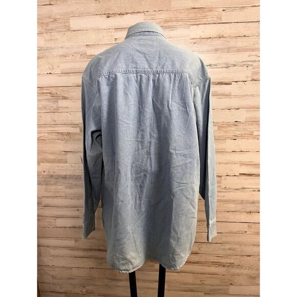 Vintage Lee Sports NBA 1997 Western Conference Jazz Denim Shirt Men's Sz. M COA - Picture 3 of 6